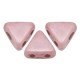 Cuentas de vidrio Kheops® par Puca® - Opaque light rose ceramic look 03000/14494